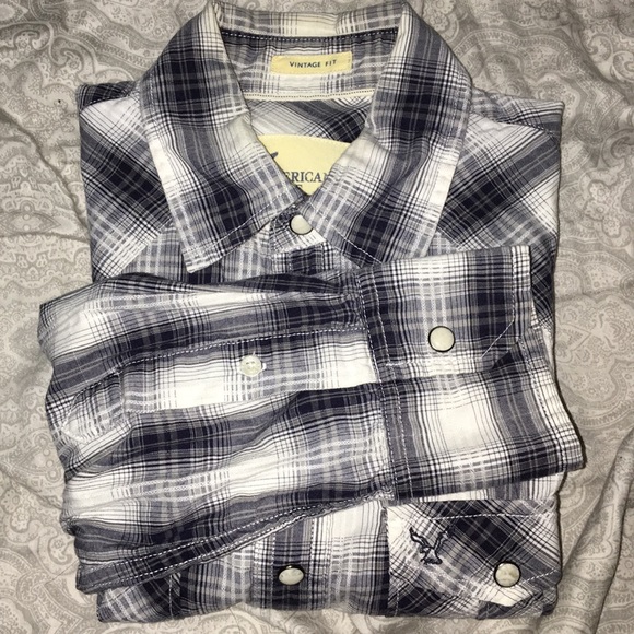 American Eagle Outfitters Other - American Eagle Men's XS Navy Blue Plaid Shirt
